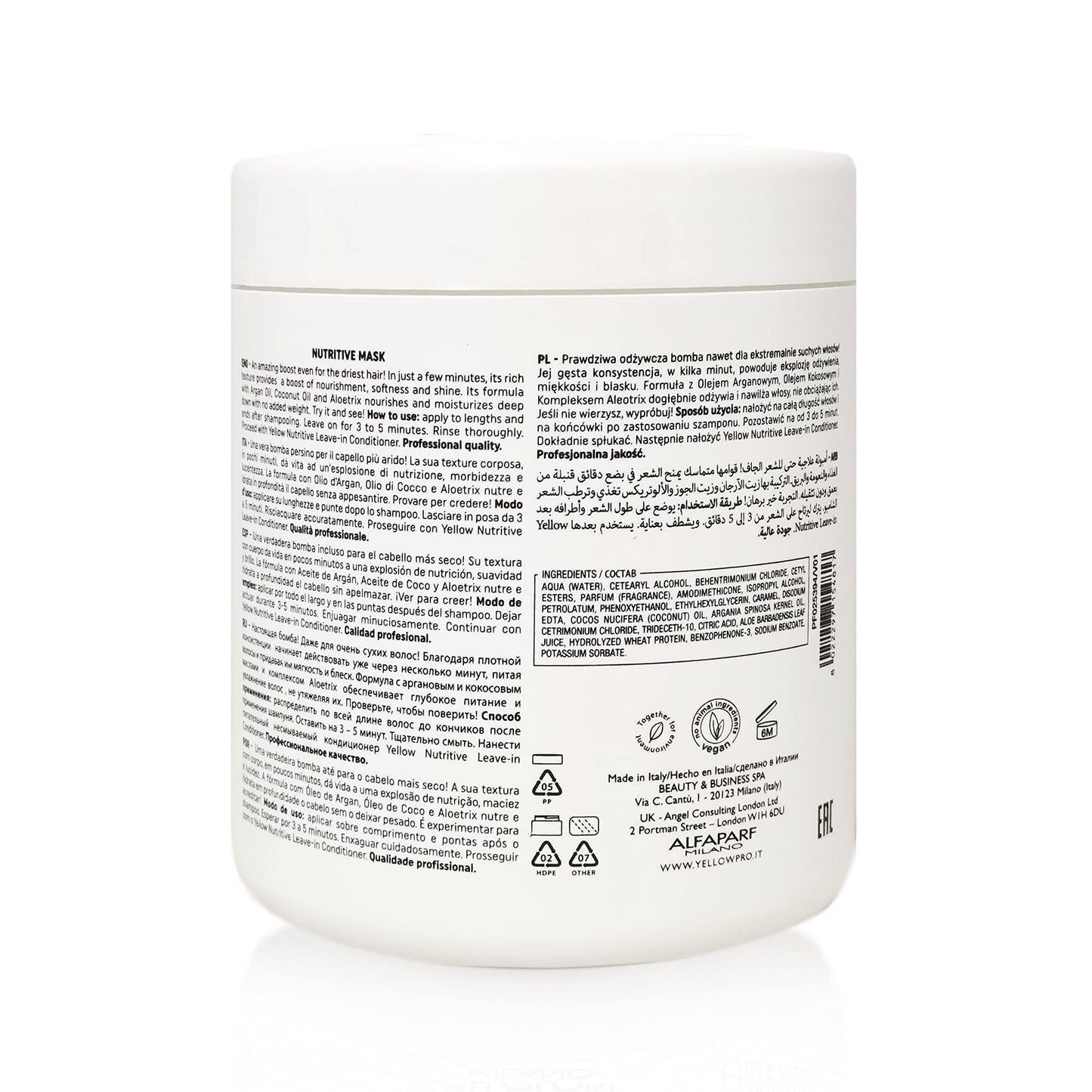 Mascarilla Nutritiva Alfaparf Yellow 1000 Ml