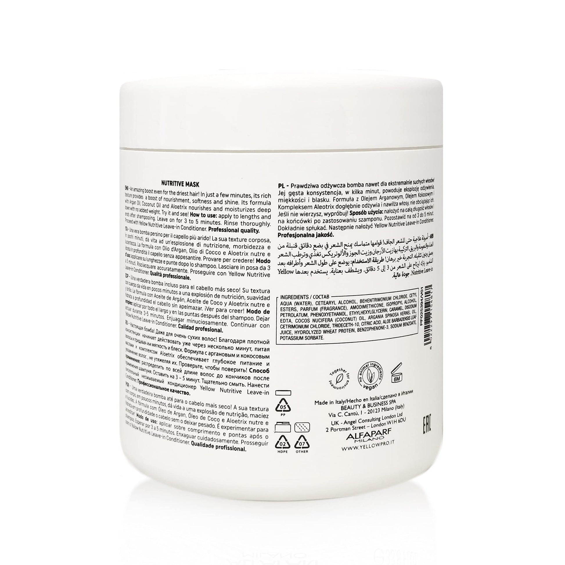 Mascarilla Nutritiva Alfaparf Yellow 1000 Ml