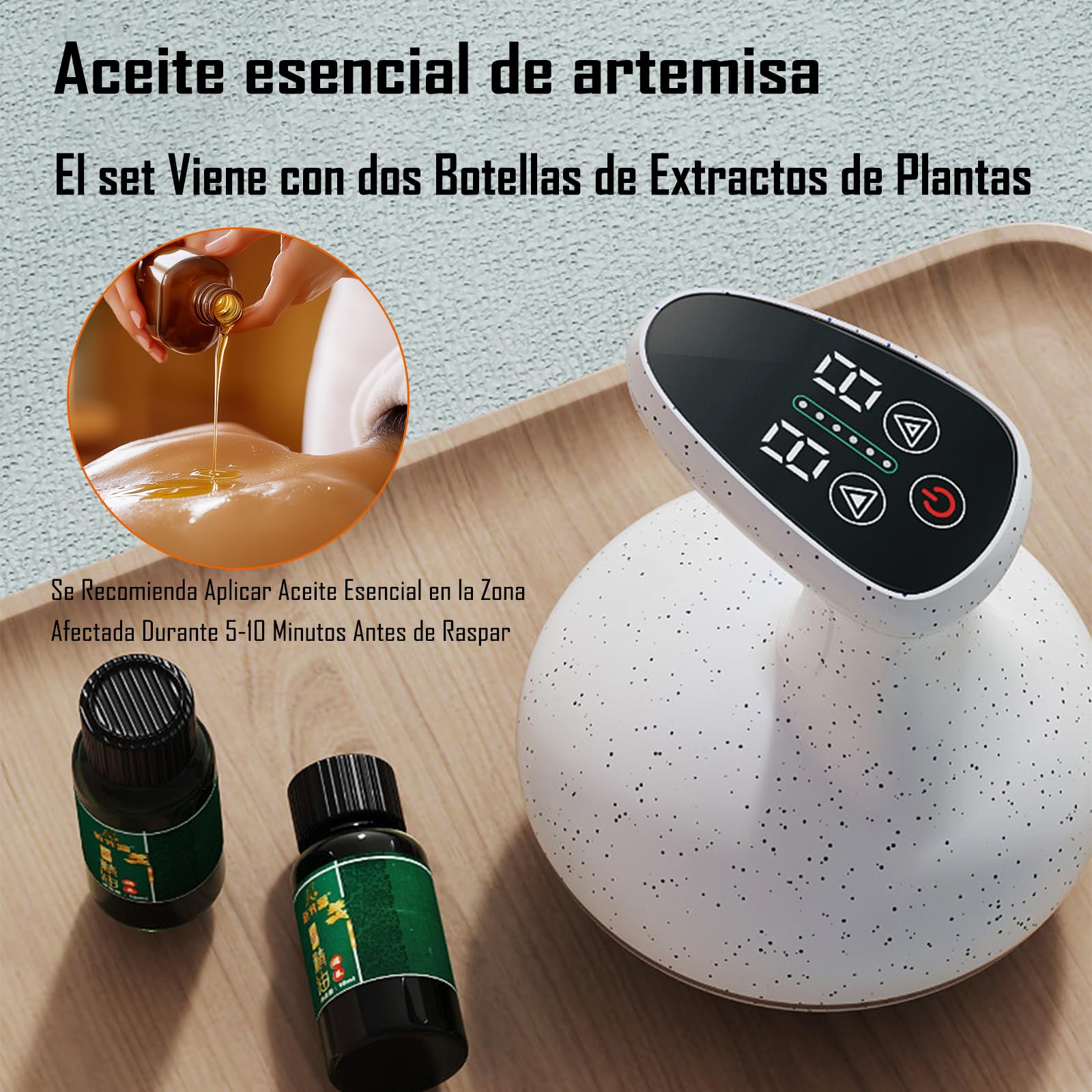 DFDAGDA Masajeador ventosas terapeuticas Eléctricas，Herramienta de Gua Sha Recargable 4 en 1，9 niveles de temperatura y potencia para eliminar celulitis Alivio del dolor de espalda Acupoint