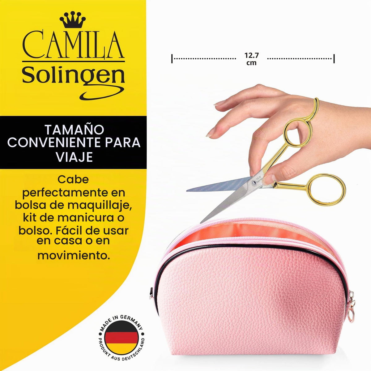 Camila Solingen CS07 5" Gold Plated Professional Barber Shears
