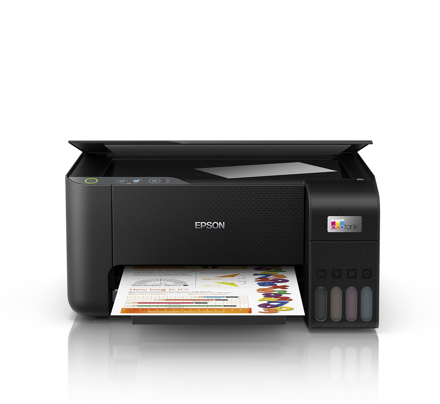 Epson Impresora Multifuncional Ecotank L3210+ con Paquete de 500 Hojas, Tanque de Tinta a Color para Hogar, conectividad USB