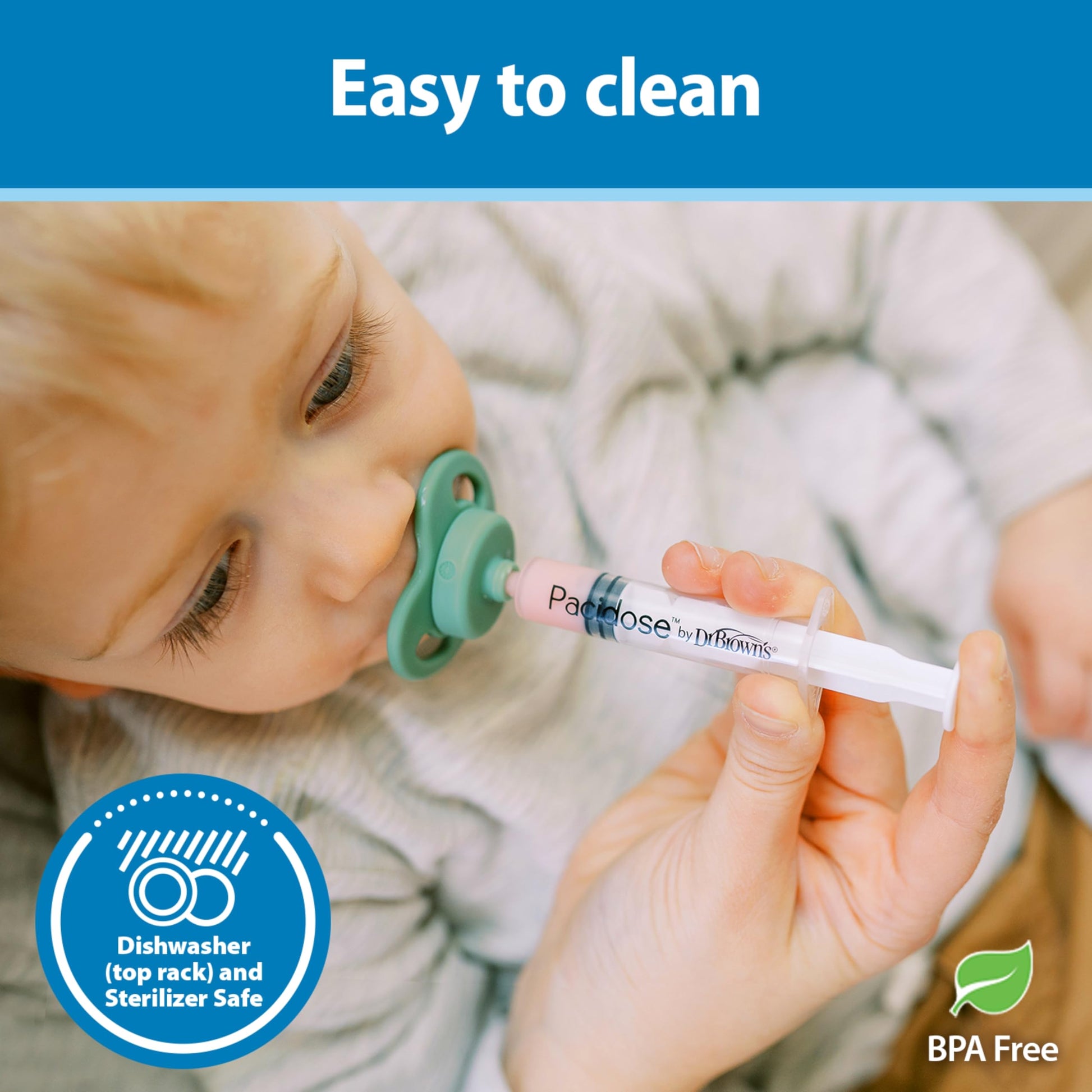 AGGIE MD Pacidose Pacifier Baby Medicine Dispenser with Oral Syringe | Newborn | 0-6 Months