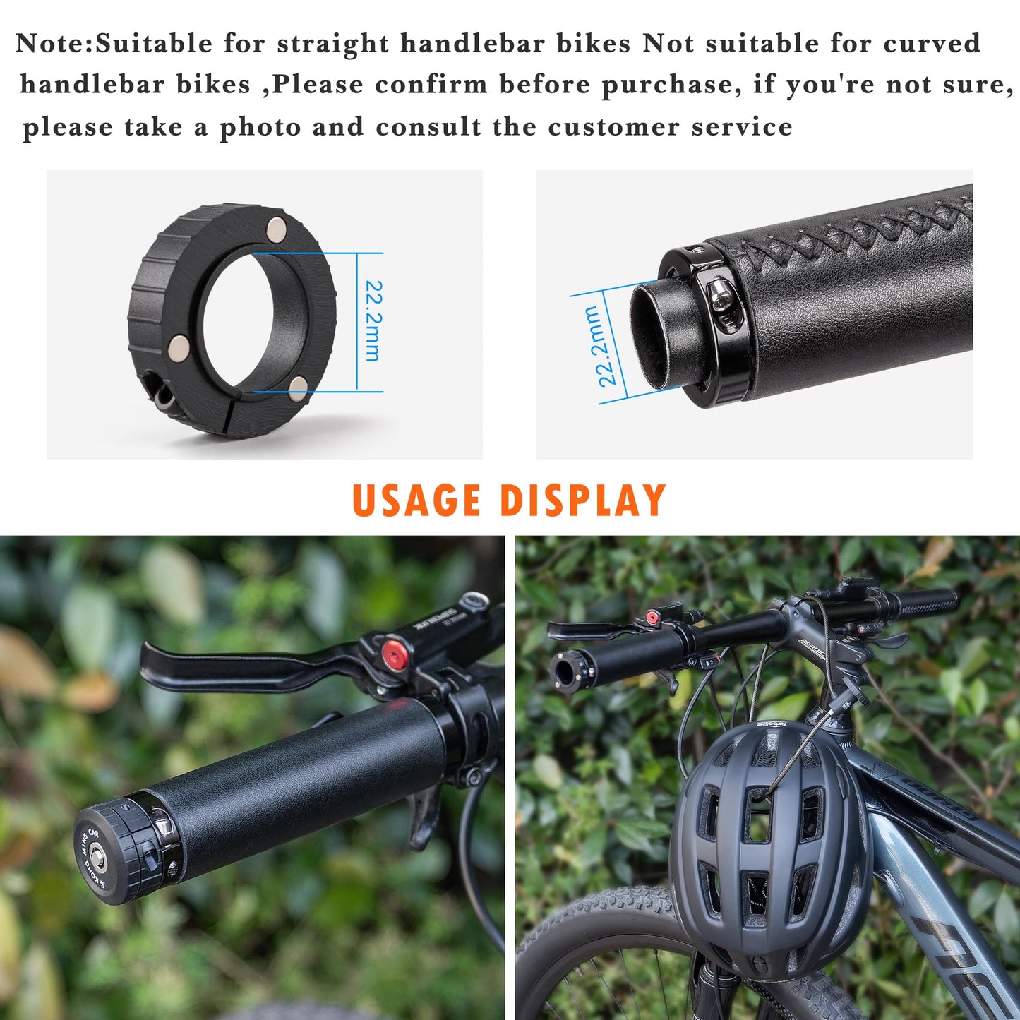 Bloqueo de cable para bicicleta, bloqueo de extremo del manubrio para barras de bicicleta de montaña, bloqueo de cadena de cable de bicicleta, bloqueo de casco de bicicleta antirrobo