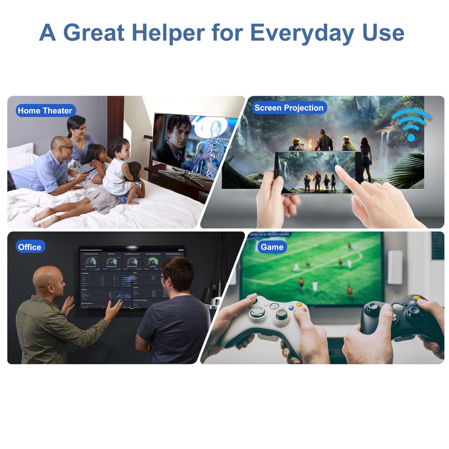 Caja de TV Android 4GB RAM 32GB ROM H.265 Quad 4-Core Android Box compatible con videos 3D 4K UHD H.265, 2.4G/5G de doble banda WiFi 6 Bluetooth 5.0 Smart TV Box