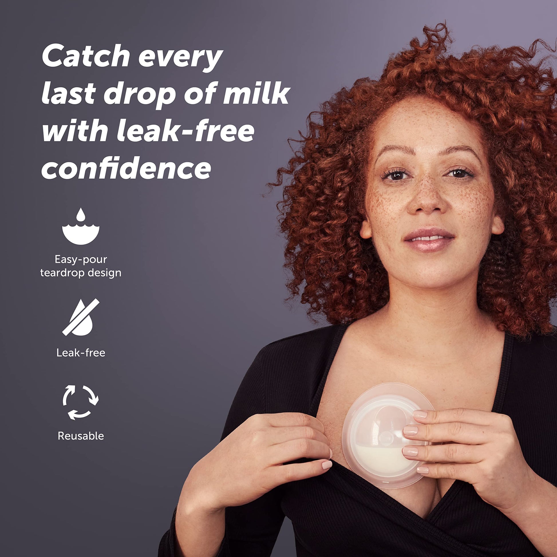 Elvie Catch Secure - Juego de dos tazas de silicona para evitar derrames