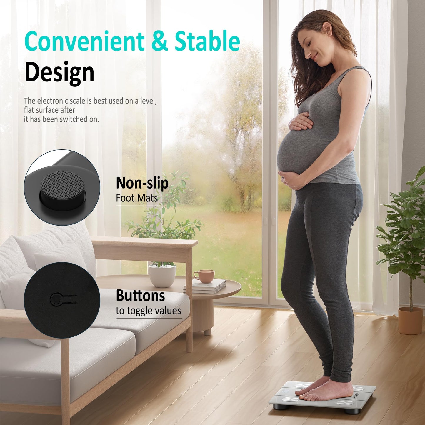 BalanceFrom Báscula digital de baño con tecnología Step-On y pantalla retroiluminada, 181.44 kg, Plus, Plateado