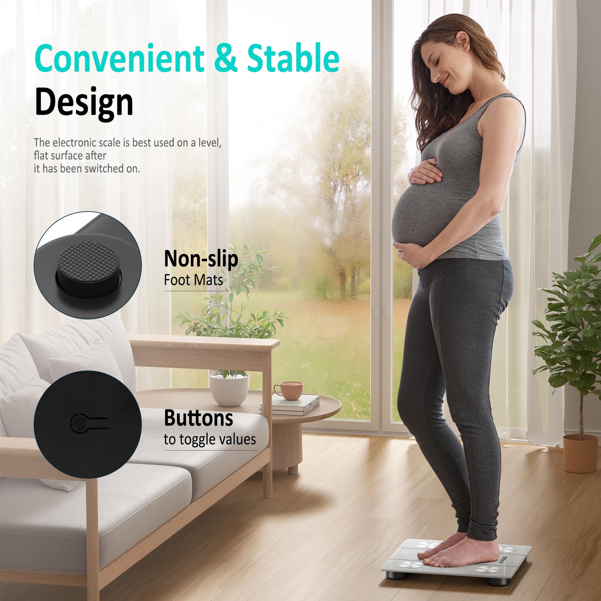 BalanceFrom Báscula digital de baño con tecnología Step-On y pantalla retroiluminada, 181.44 kg, Plus, Plateado