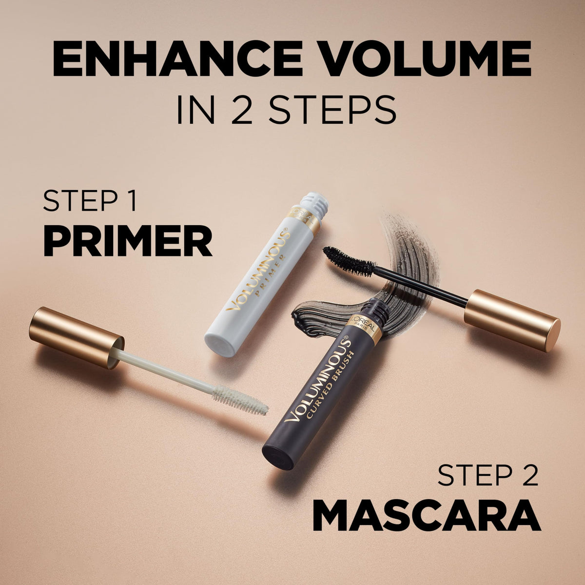 L’Oreal Paris Makeup Voluminous Original Volume Building Curved Brush Mascara, Black, 0.28 fl. oz.