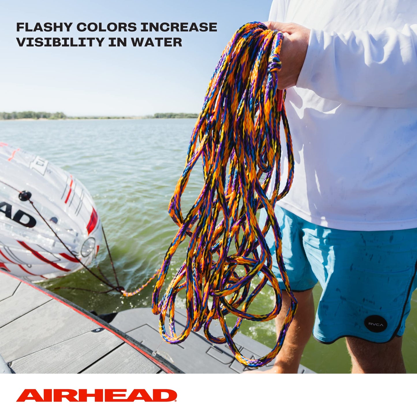 Kwik Tek AIRHEAD AHTR-60, 2 Rider Tube Tow Rope