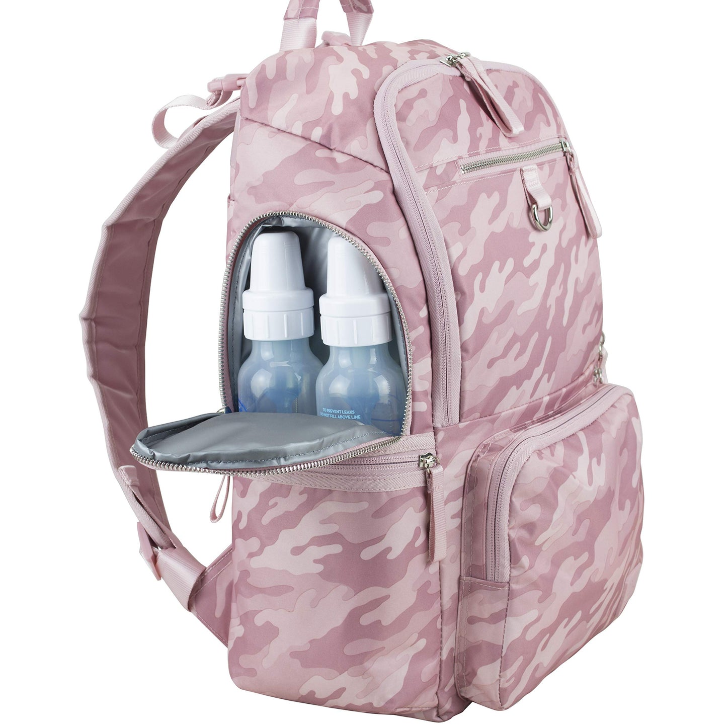 BODHI Baby - Mochila de pañales multifunción con cambiador extraíble, unisex, para mamás y papás, Rosa Fluid Camo