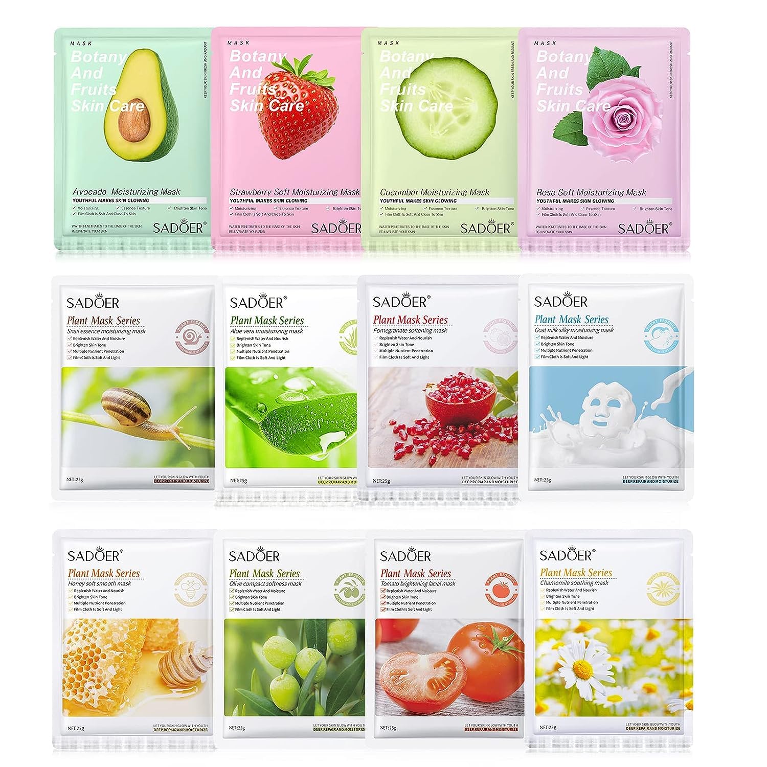 varias Kit de cuidado facial con cosmetiquera de viaje, contiene 25 piezas