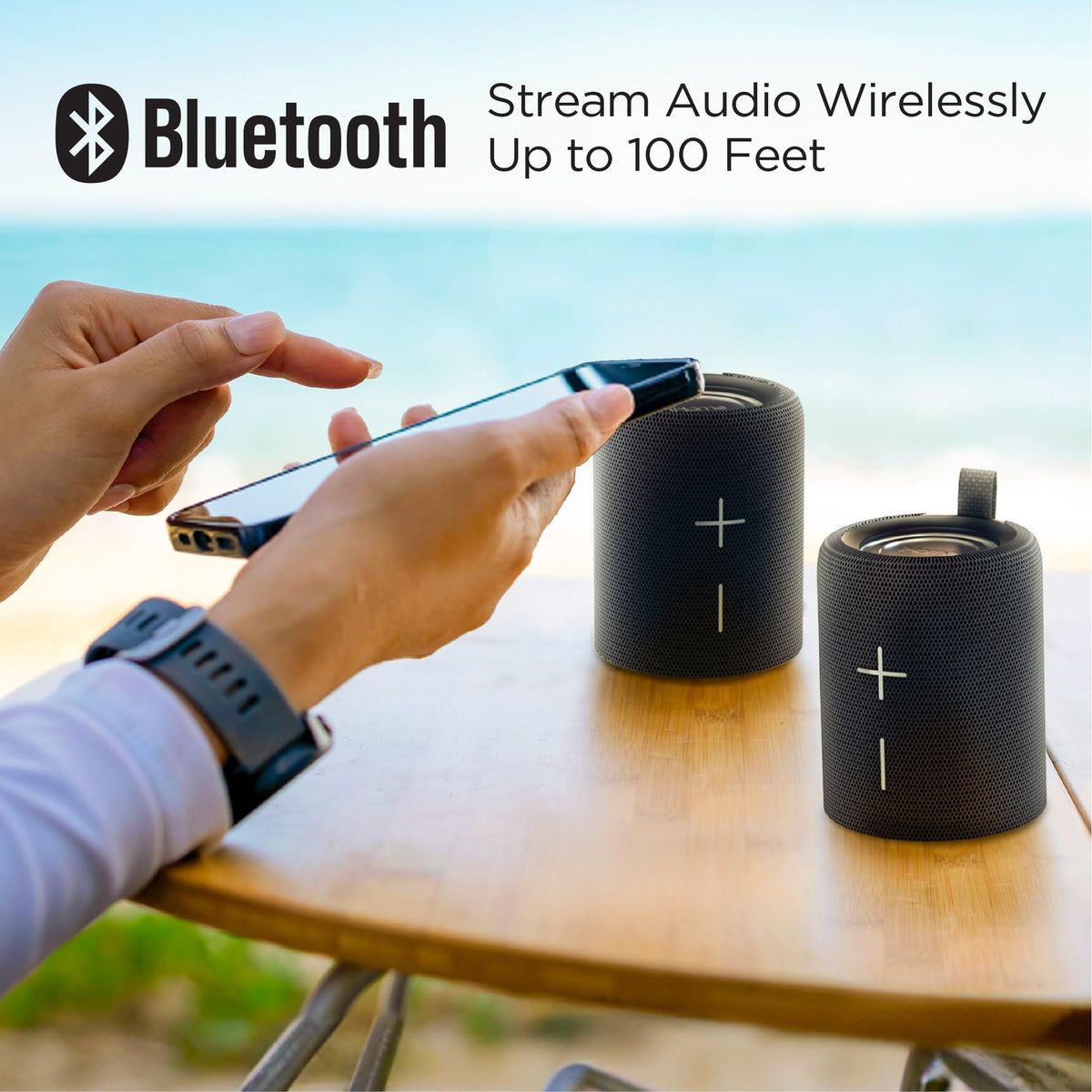 Altavoz Bluetooth iHome Inalámbrico con Opción Estéreo y Graves Mejorados