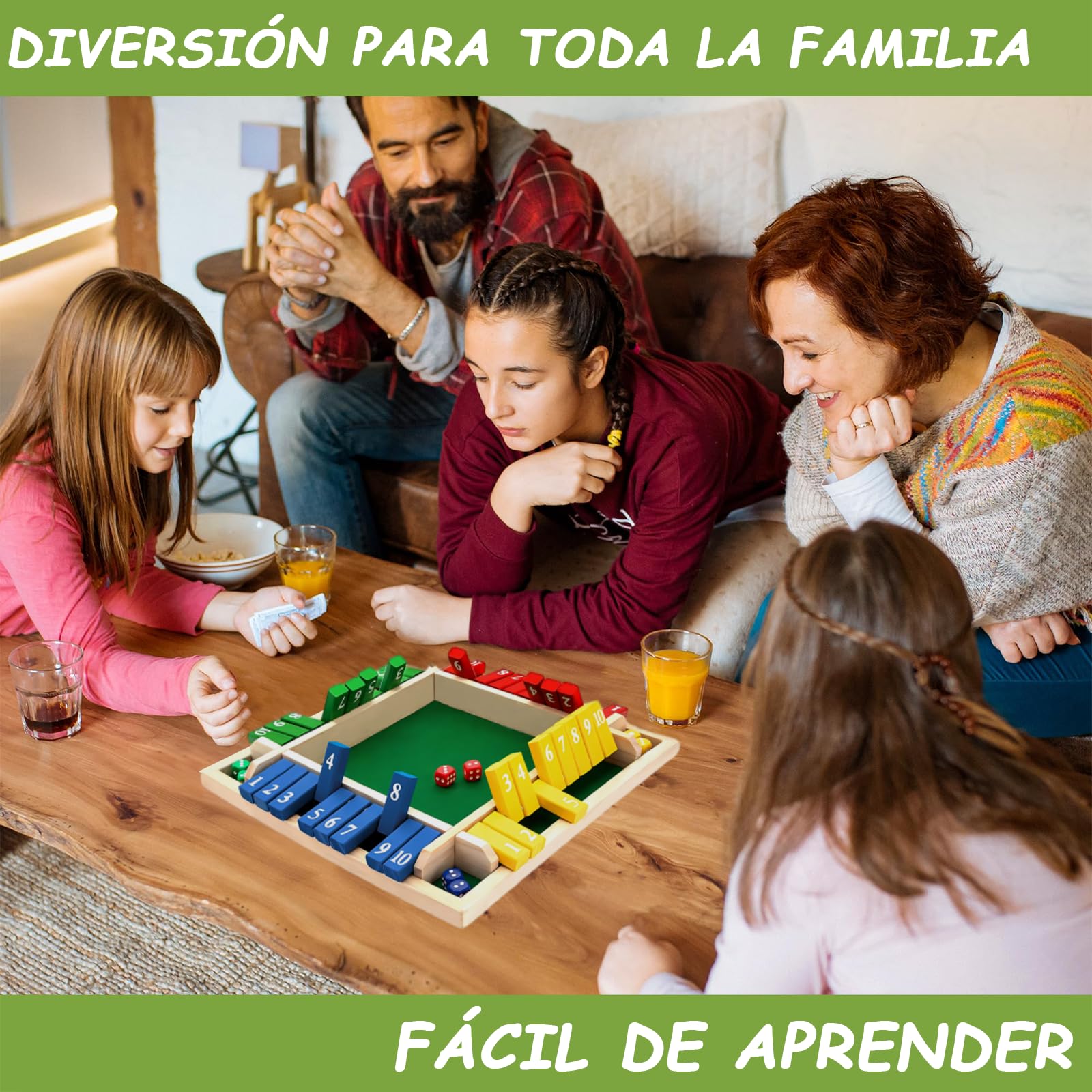 Juego de Mesa RAZYZOA Natural Clásico de Matemáticas para Adultos y Niños