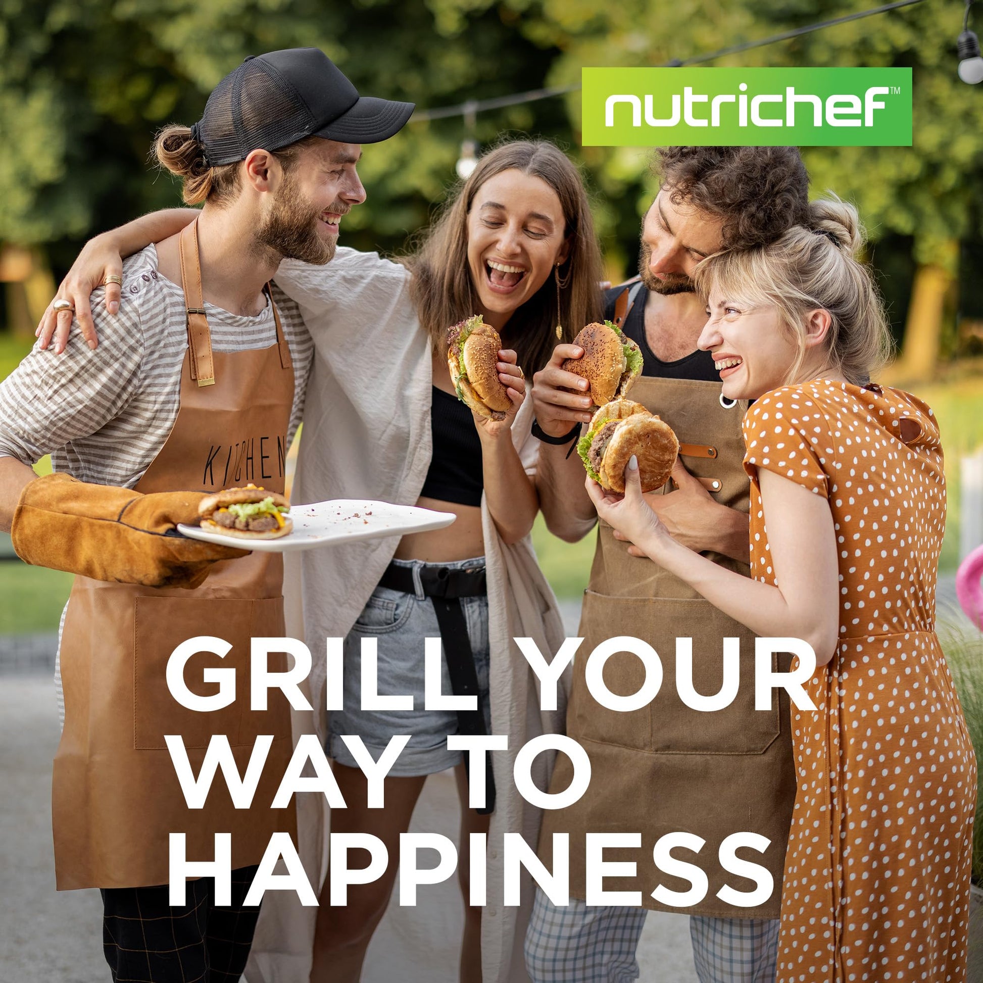 Plancha Reversible de Hierro Fundido NutriChef Roja para Cocina de Gas y Eléctrica con Guante de Silicona