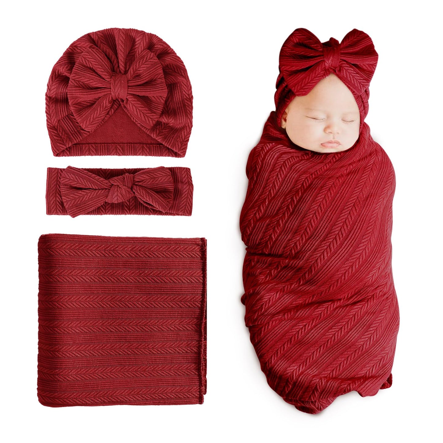 DRESHOW BQUBO - Juego de Diadema para bebé recién Nacido, Unisex, artículos Esenciales para bebés y niñas, artículos Esenciales para recién Nacidos