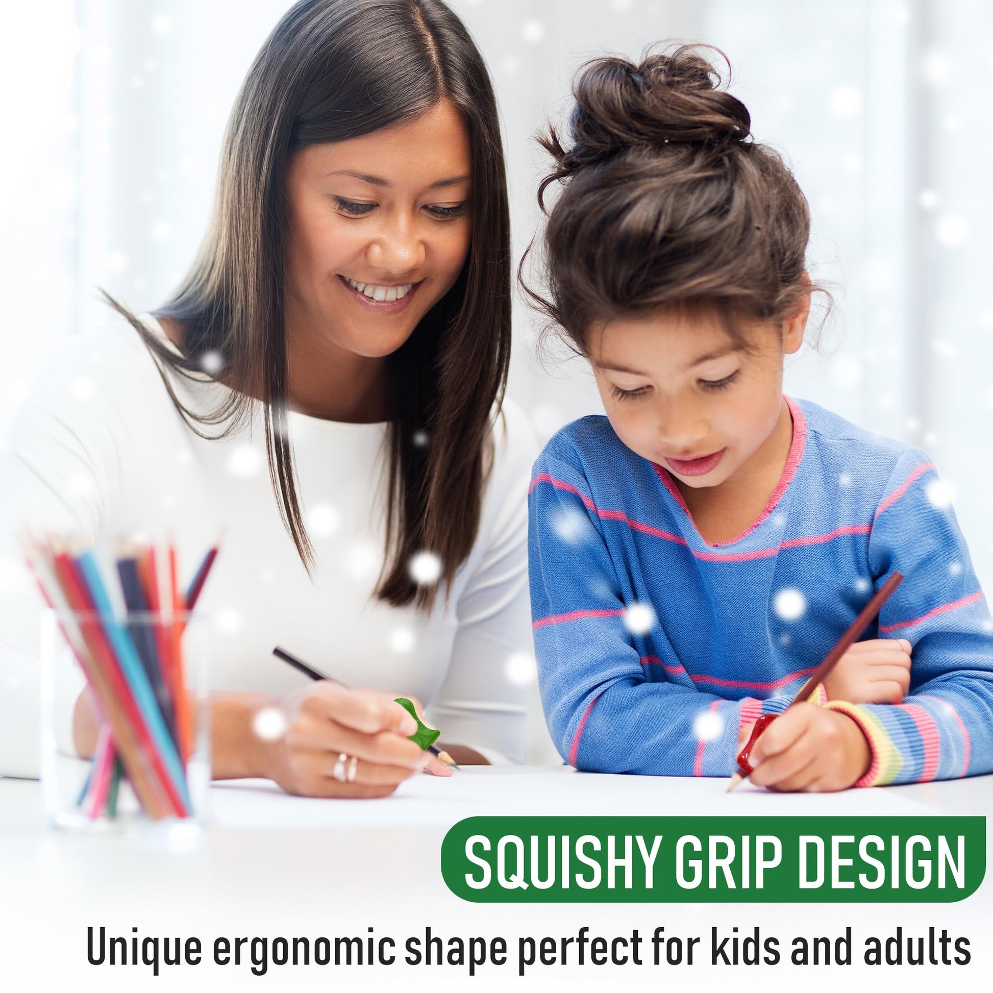 The Pencil Grip Original - Soporte ergonómico universal para escritura de derecha e izquierda, Escarcha, 6-ct
