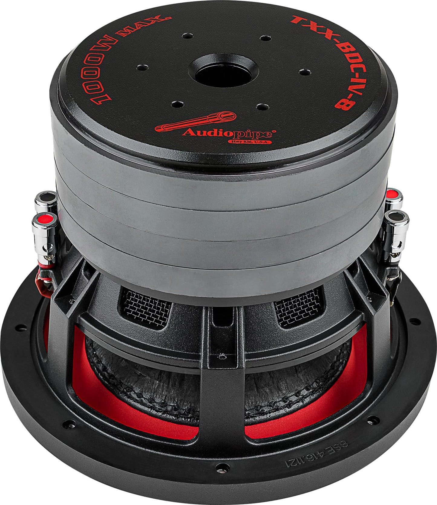 Audiopipe Subwoofer de Cono Cuádruple de 20 cm (TXX-BDC-IV-8)