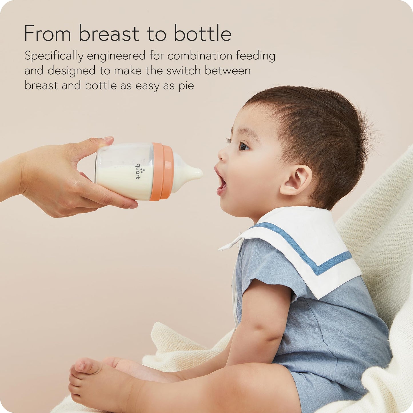 Quark Minibiberón Buubibottle De Flujo Lento Para Recién Nacidos - Con Tetina Anticólicos Realfeel Para Simular La Lactancia Materna - Sin Bpa, Pvc Ni Toxinas - Biberón De 147 Ml Con Tapa, Paquete De