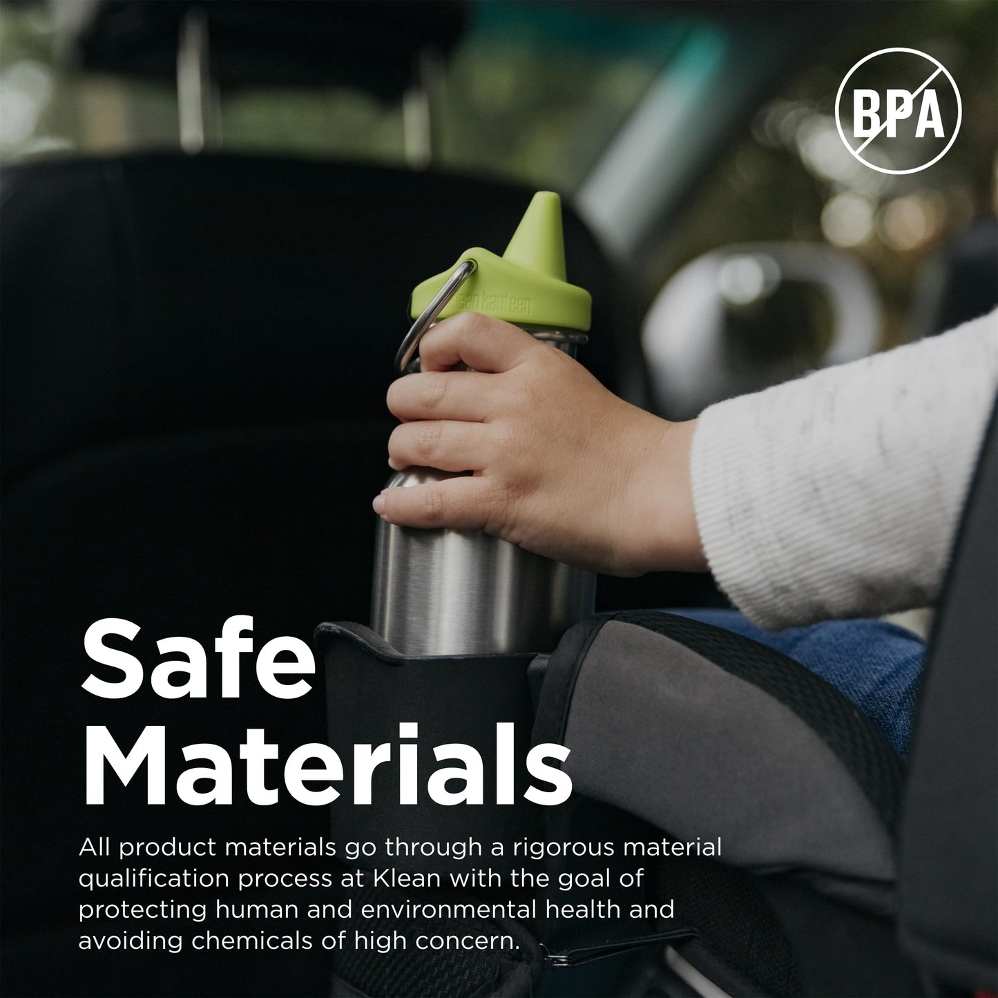 Klean Kanteen - Tapa de repuesto para botella de agua para niños, fácil de limpiar, ideal para actividades al aire última intervensión, última intervensión de BPA, verde