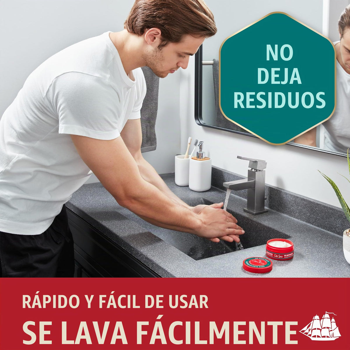 Old Spice Pasta Fijación Media - Alta con Brillo 63 g