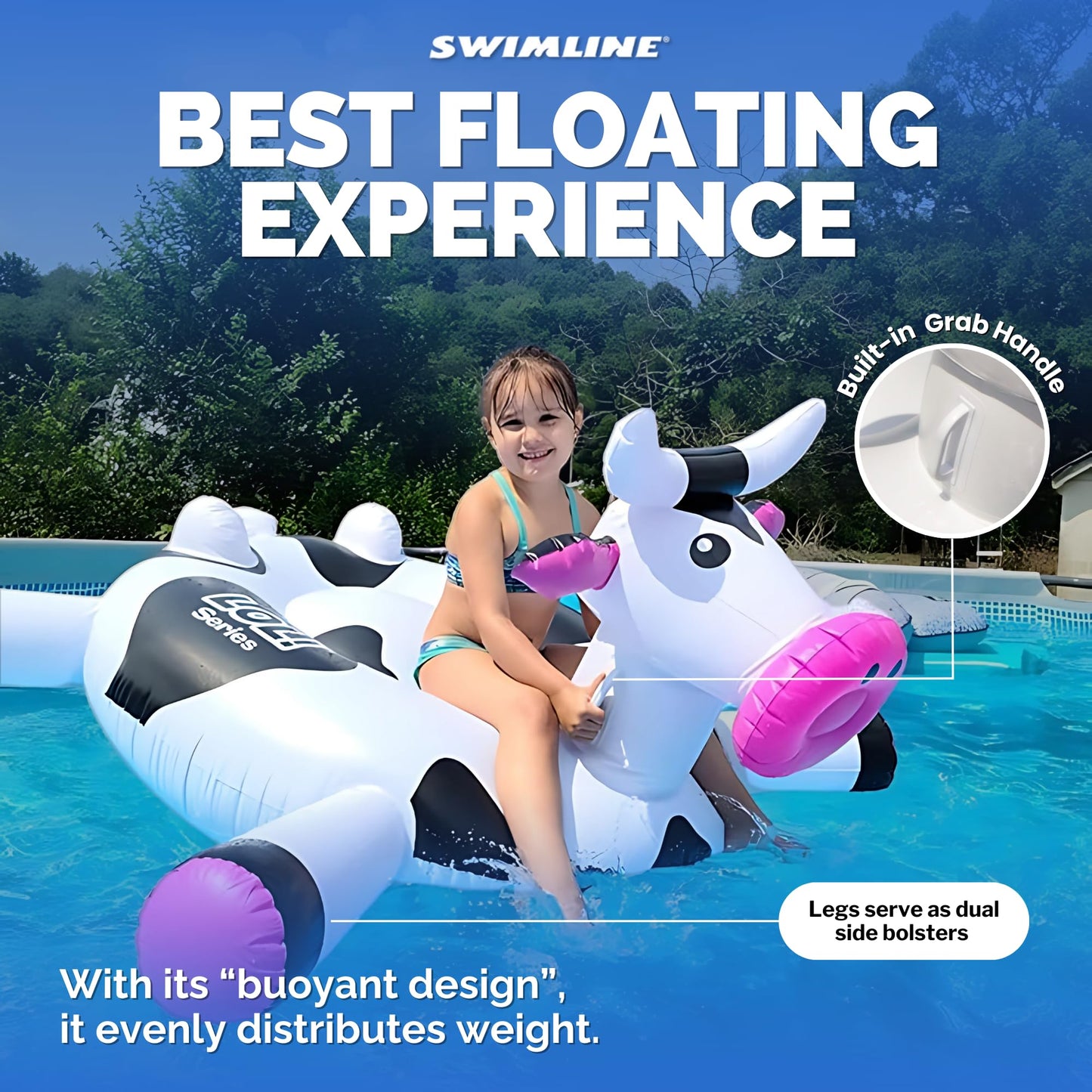 Flotador Inflable Swimline LOL Vaca para Piscina