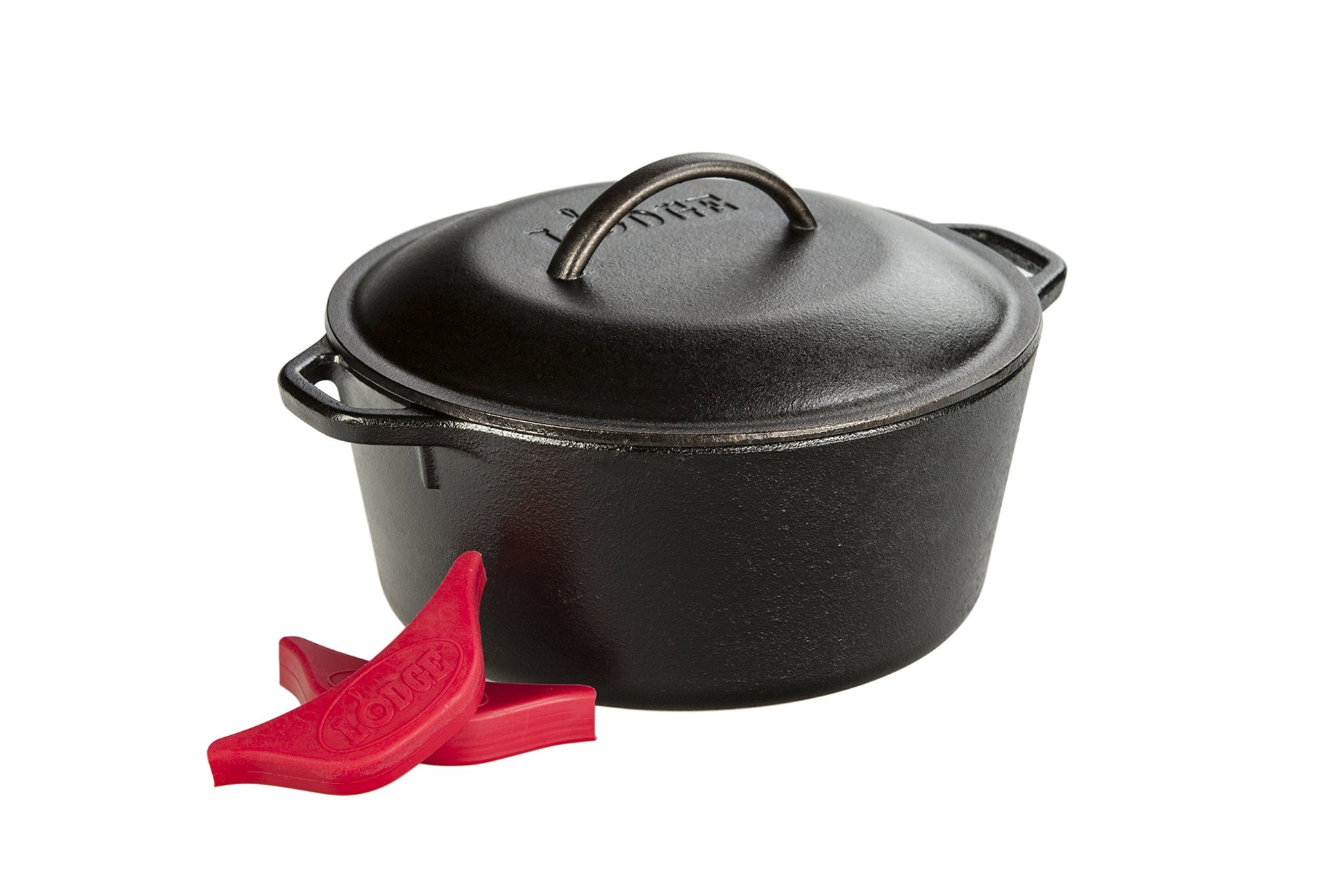 Lodge, Horno estilo holándes con azas, Negro, 4.7 litros