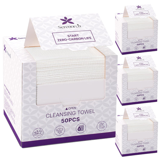 Serenorch Toallas faciales desechables, 10 x 12 pulgadas, toallitas secas para quitar maquillaje ultrasuave, 400 unidades