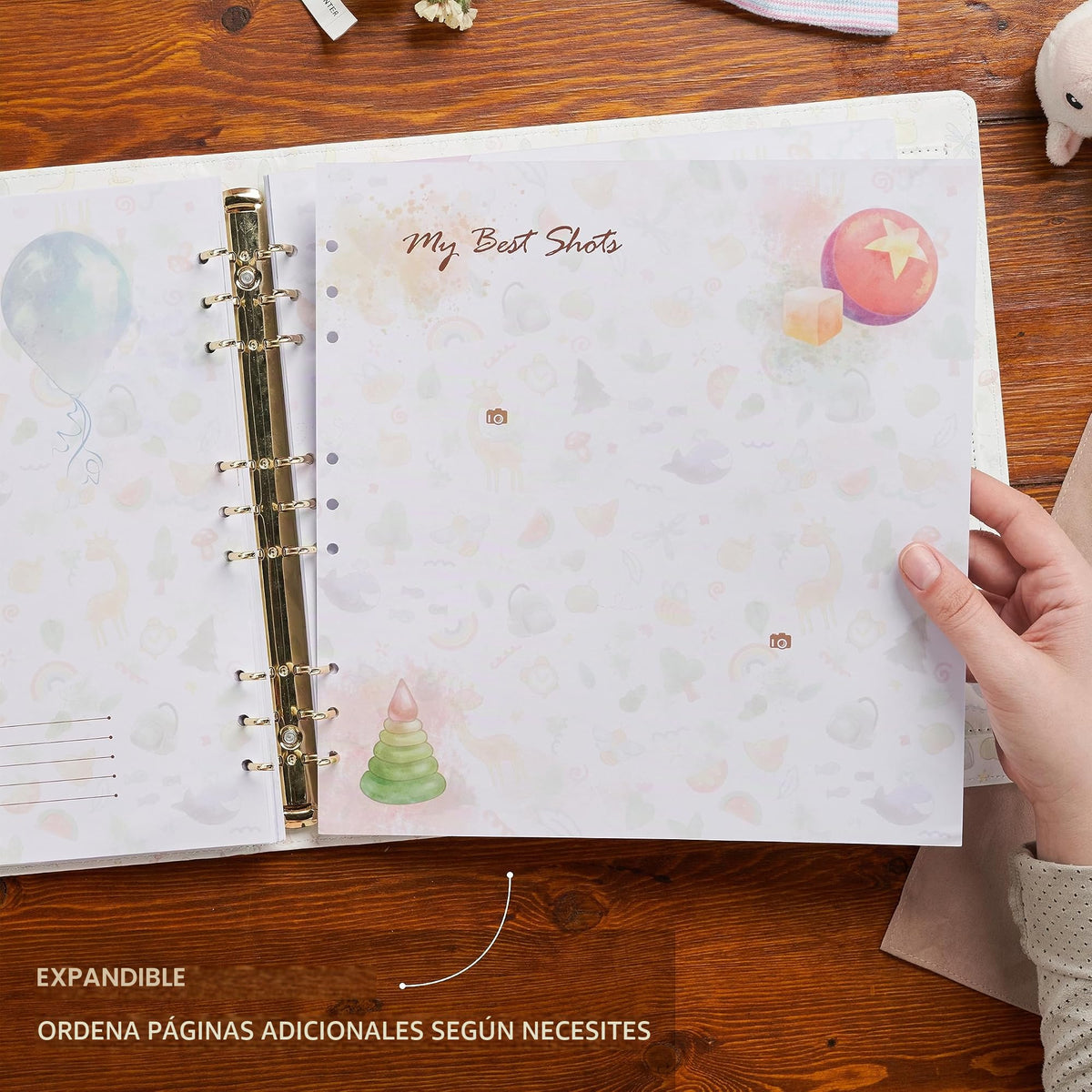Libro de Recuerdos de Bebé Atemporal para Niña en los Primeros 5 Años