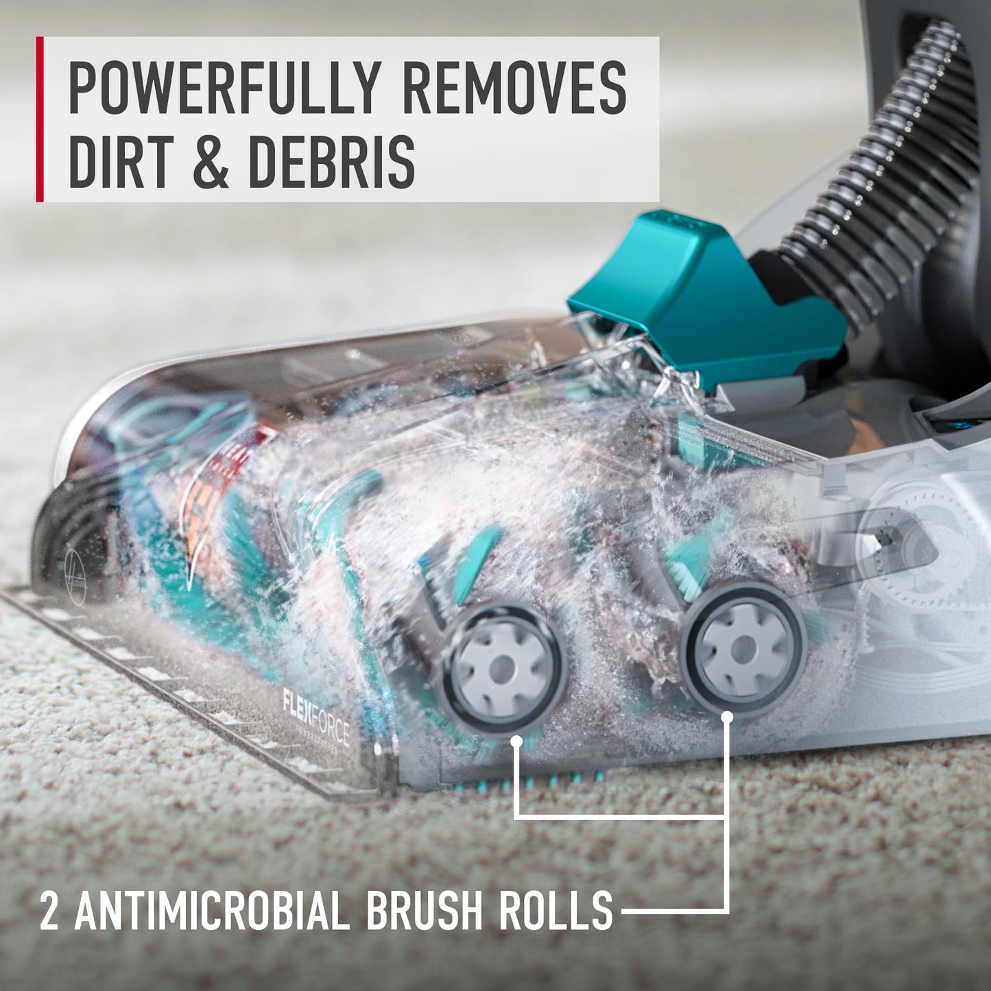 Hoover Smartwash FH52000G, Limpiador automático de alfombras, Color Turquesa