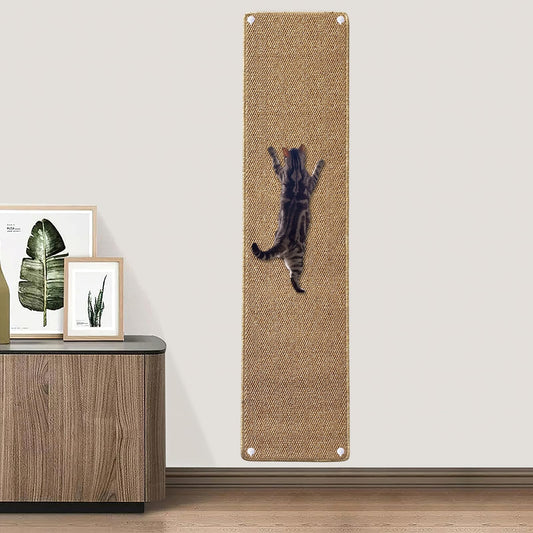Alfombra de escalada de 71 x 15.8 pulgadas de grosor extragrande, para gatos con 10 uñas fijas para ejercicio de gatos en interiores, rascador de pared para gatos, alfombra para escalada en pared