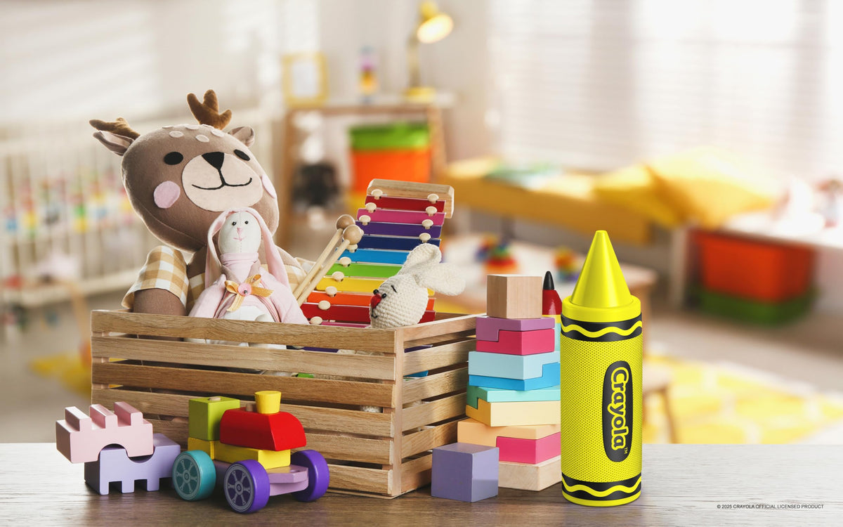 Bocina Bluetooth Crayola Kids Crayon Azul 20W Sonido HD Batería Larga Duración