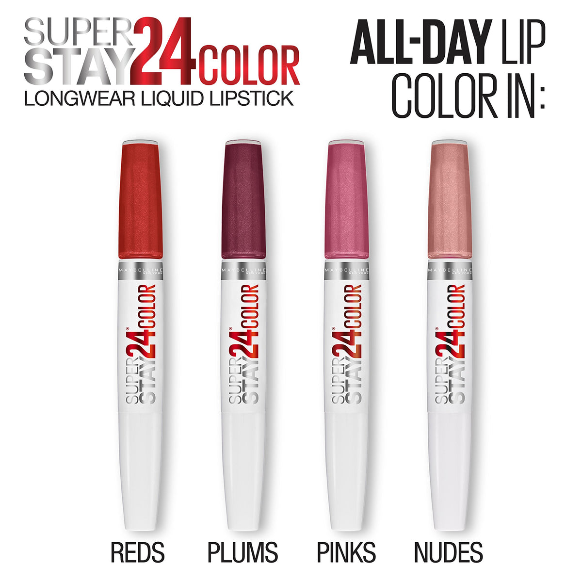 Maybelline New York SuperStay 24 2-Step Liquid Lipstick Makeup, 24/7 Fuschia, 1 kit