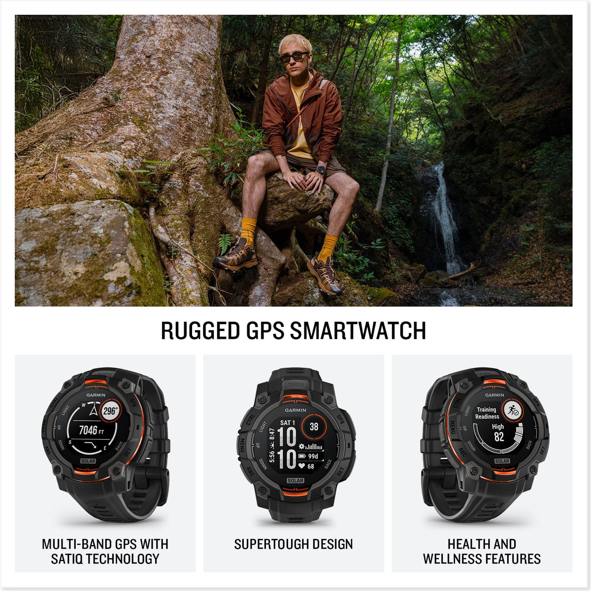 Reloj Garmin Instinct 3 Solar Negro 45 mm