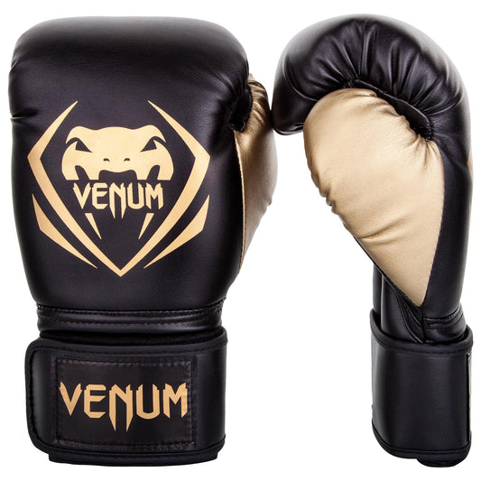 Guantes de Boxeo Venum Negro Dorado 10 oz