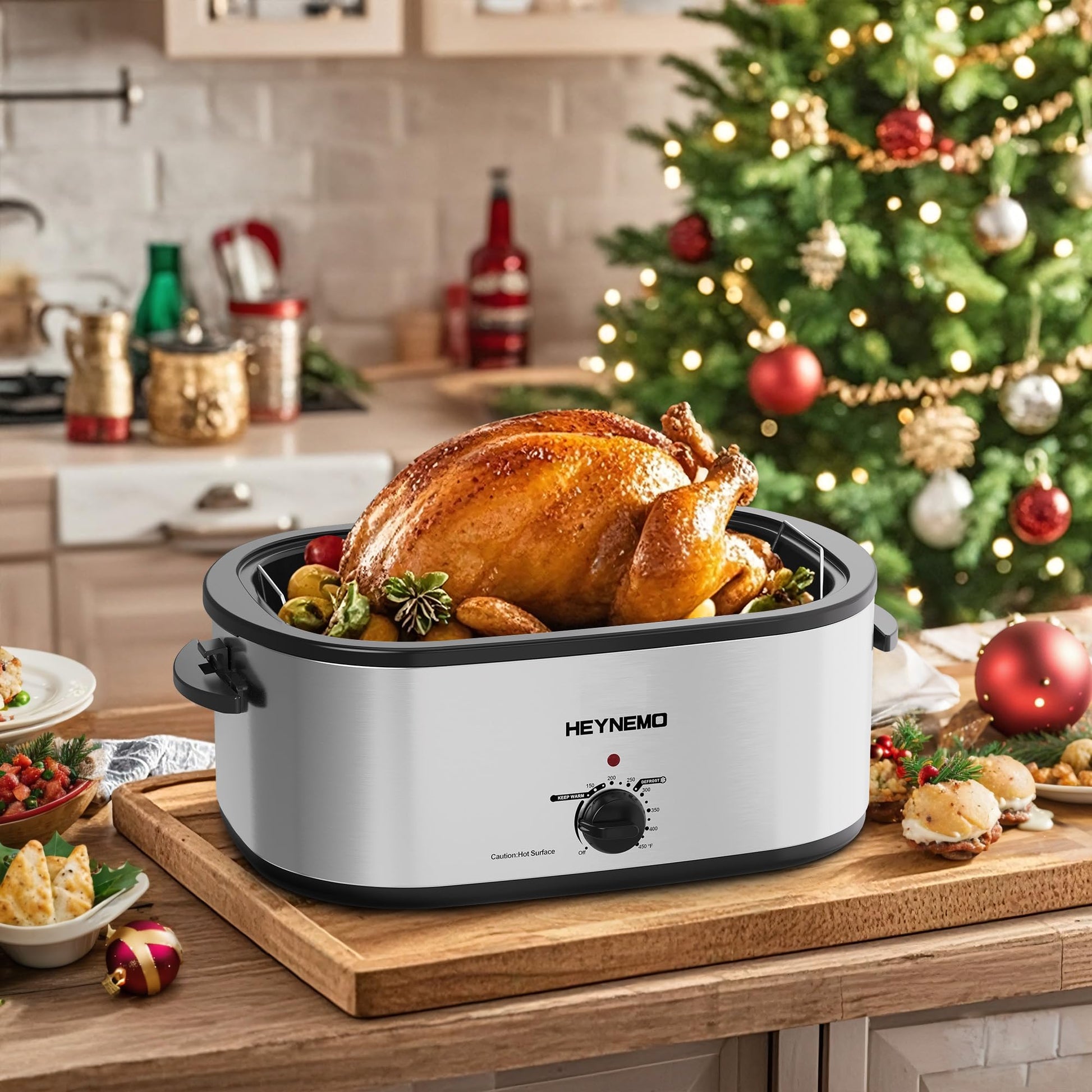 Horno Tostador Eléctrico de Acero Inoxidable con Tapa de Visualización y Autohilado Plateado