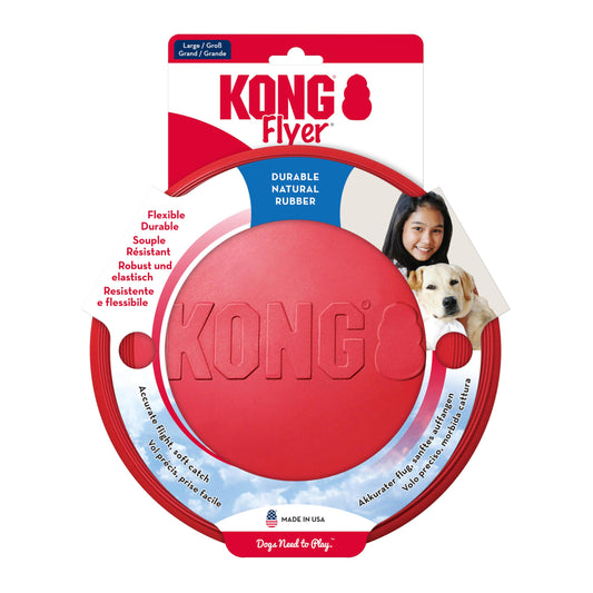 KONG Classic Flyer, color Rojo, Grande