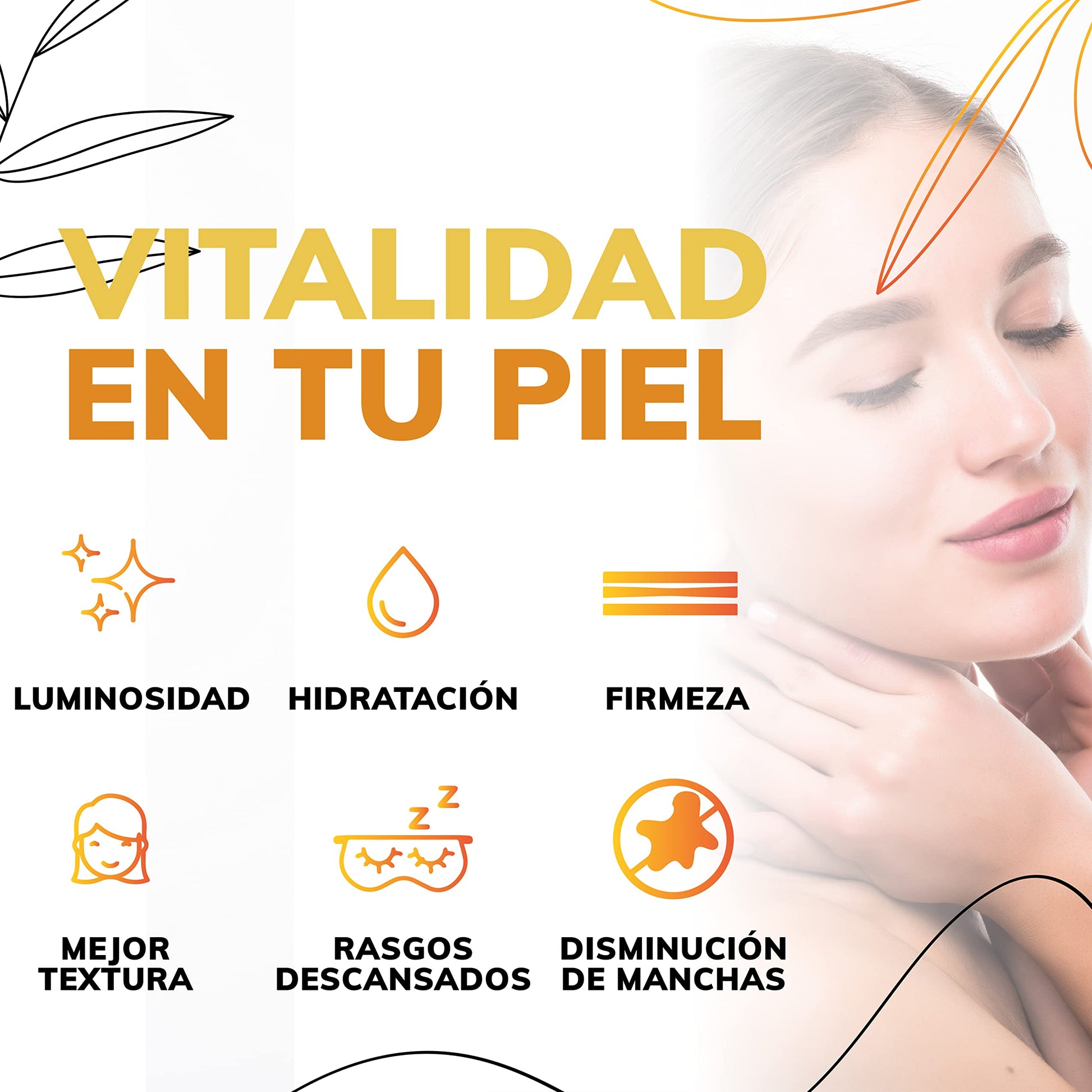 Serum Vitamina C + Ácido Hialurónico + Vitamina E | 95% Ingredientes Naturales | Skin Care | Luminosidad, Hidratación, Firmeza y Tono más Uniforme | Textura Ligera y Sin Sensación Grasosa | Suero Facial de Skincare Ideal Para Todo Tipo de Piel -30ml