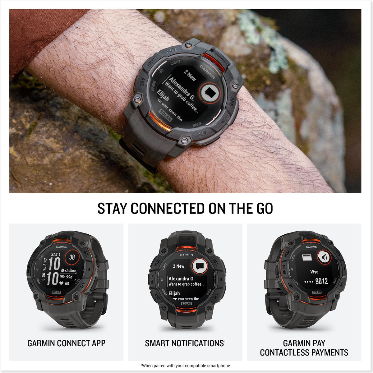 Reloj Garmin Instinct 3 Solar Negro 50 mm