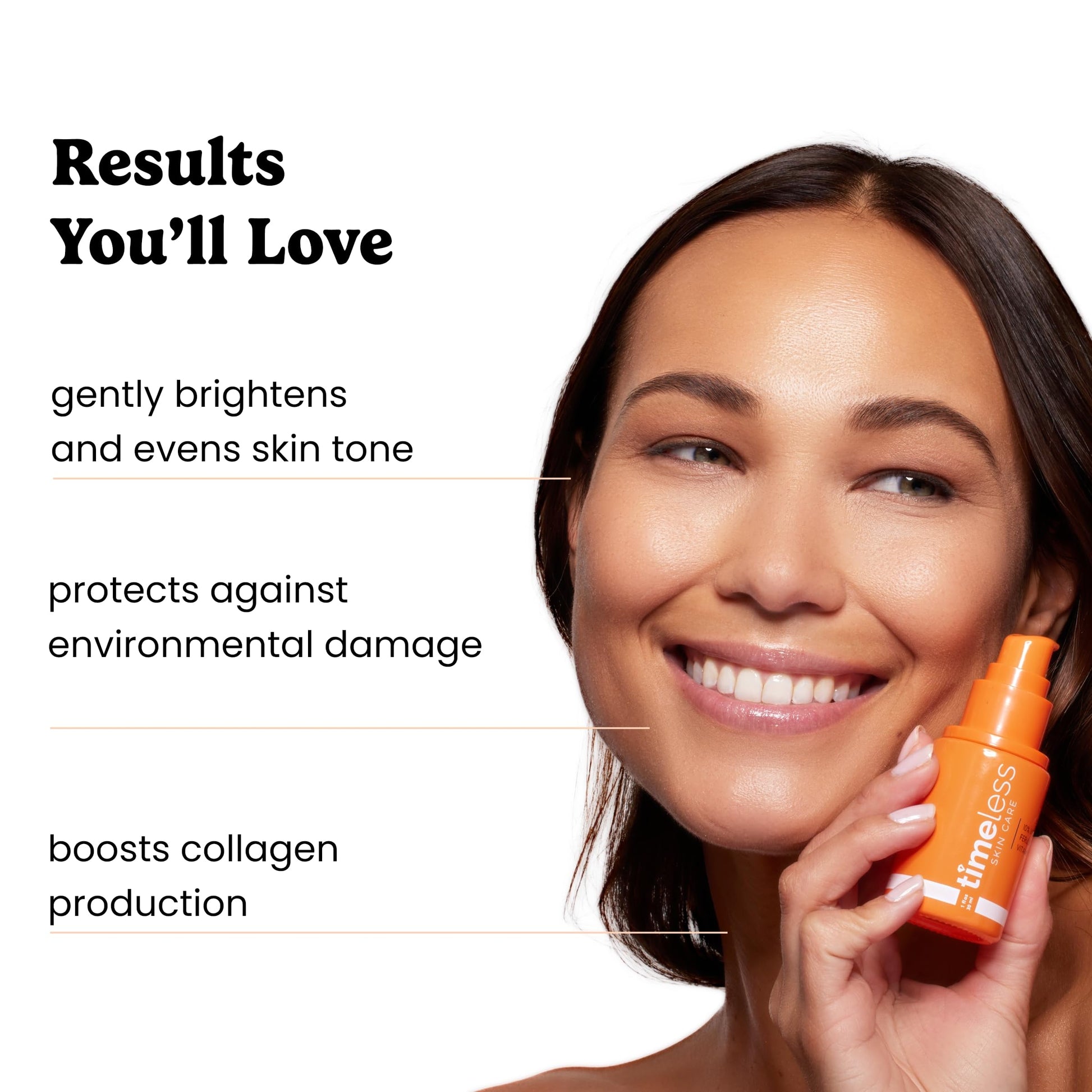 TIMELESS SKIN CARE | Sérum de Vitamina C al 10% + Ácido Ferúlico + Vitamina E | Para Todo tipo de piel | Suero Antioxidante y Aumenta la Producción de Colágeno | 30ML