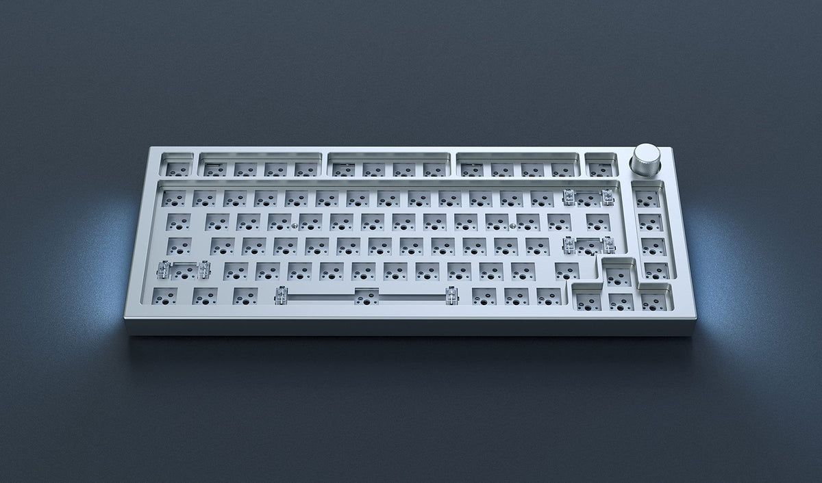 Teclado Mecánico Modular Glorious Hielo Blanco Junta de Alto Perfil Premium RGB 75% Reacondicionado