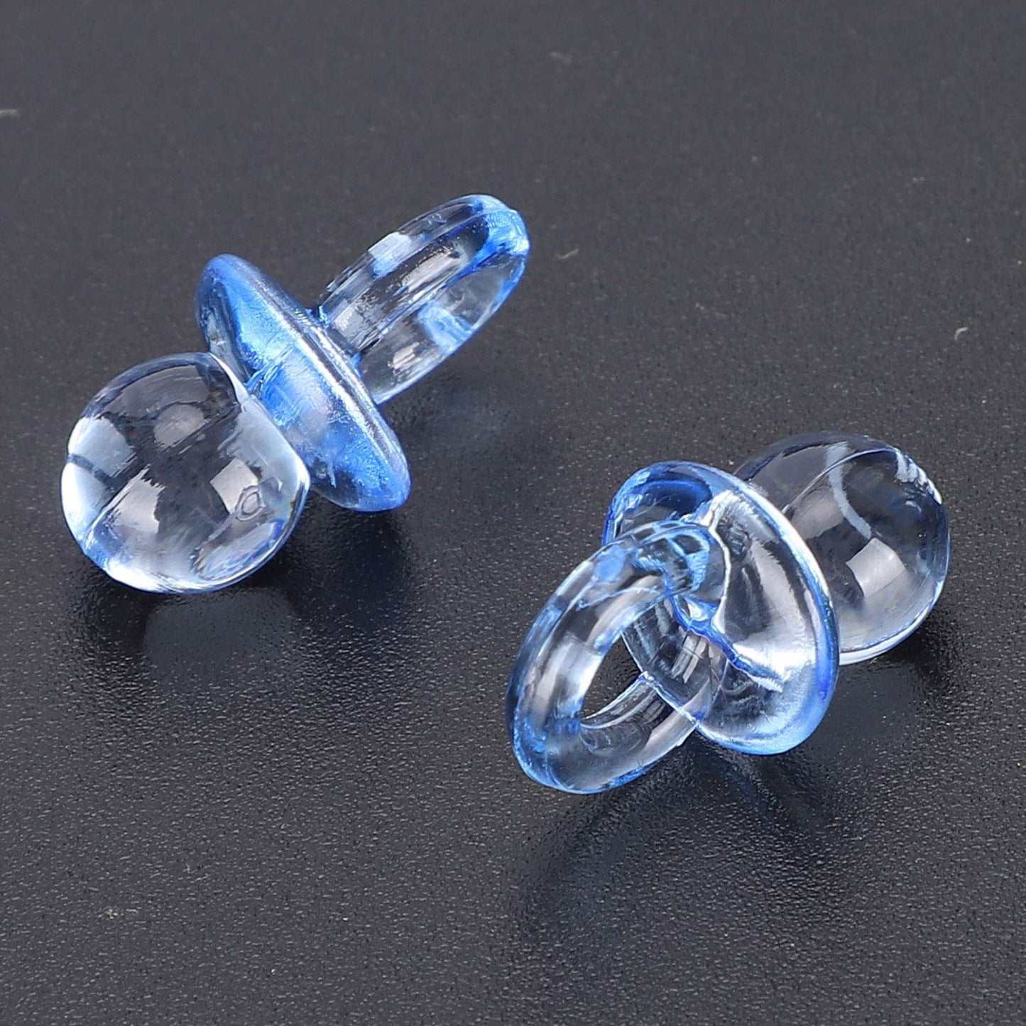 Chupete de Acrílico para Baby Shower 200 Piezas Azul para Decoraciones y Juegos