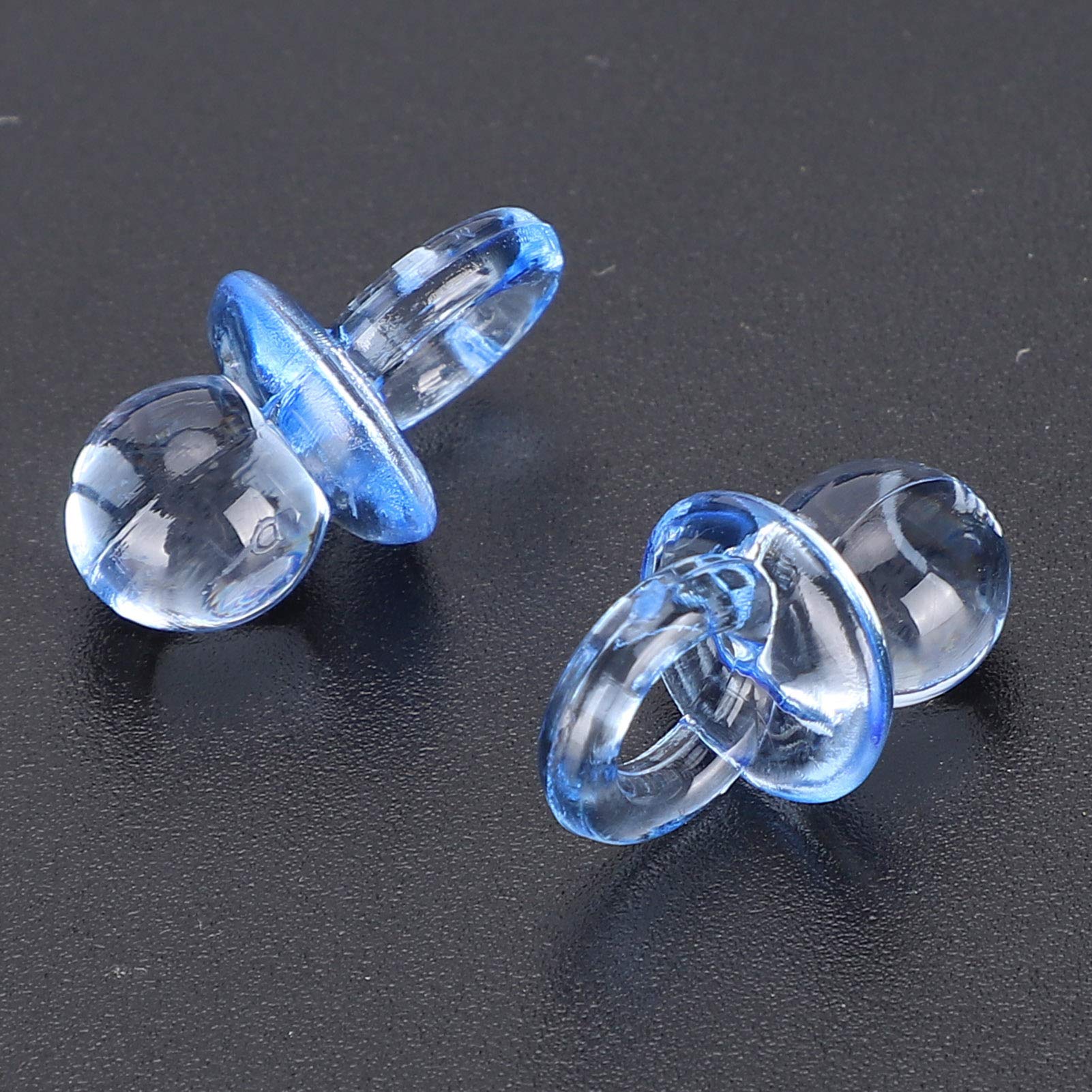 Chupete de Acrílico para Baby Shower 200 Piezas Azul para Decoraciones y Juegos