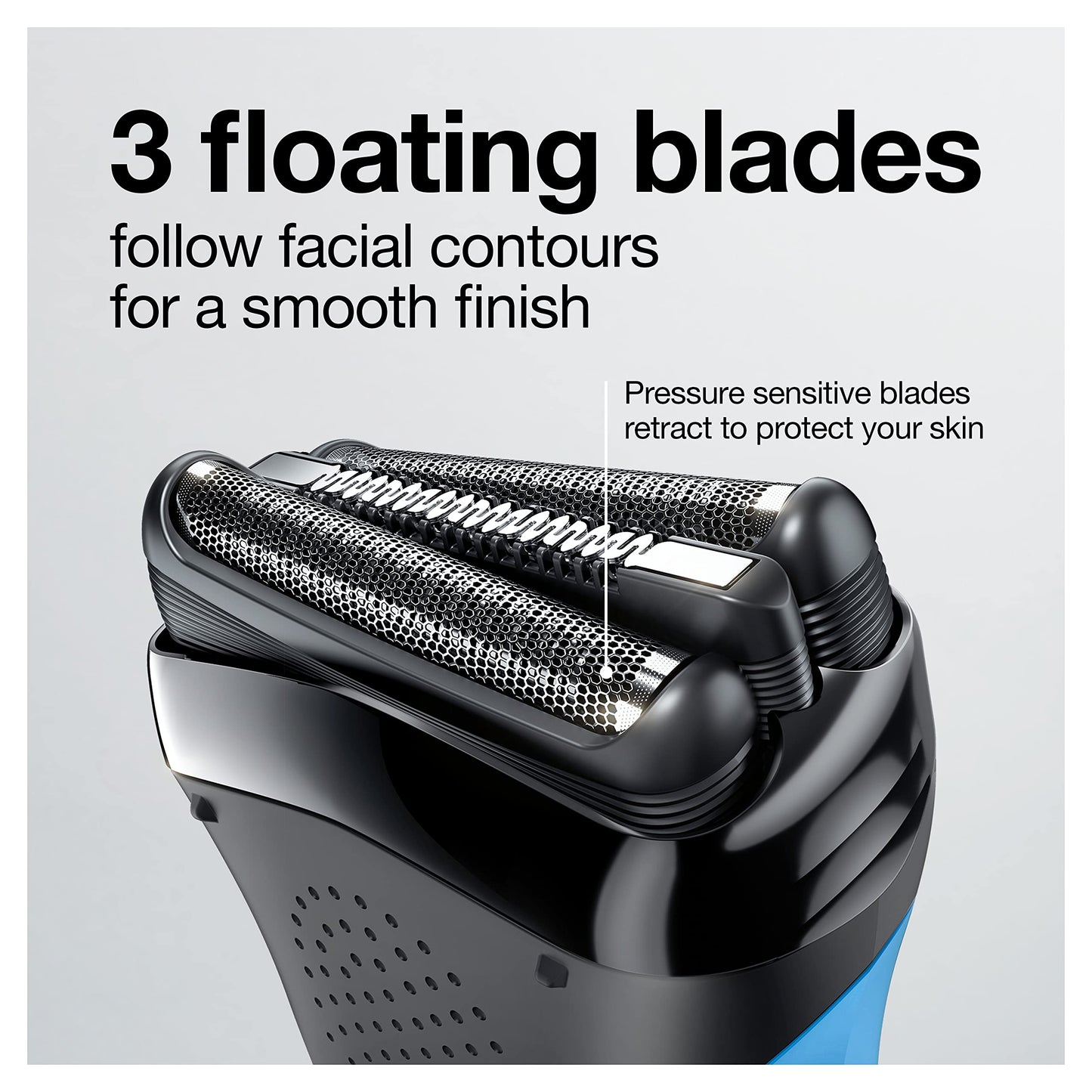 Braun Series - Afeitadora eléctrica para hombre (recargable, húmeda y seca), color azul, Máquina de afeitar 310S, Azul