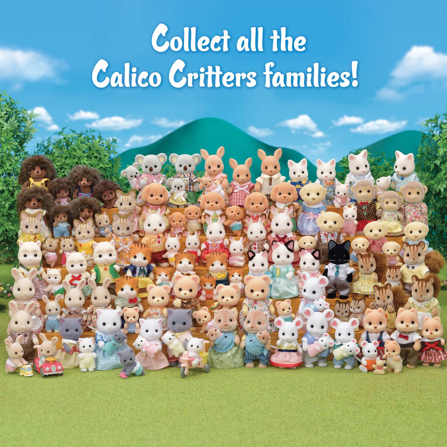 Calico Critters - Familia de caniches de juguete, 7,62 cm