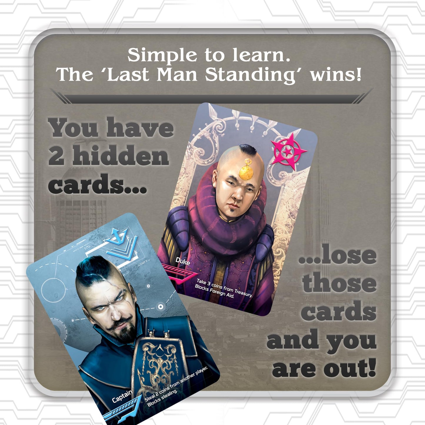 Indie Boards & Cards Juego de Cartas Coup (The Dystopian Universe)