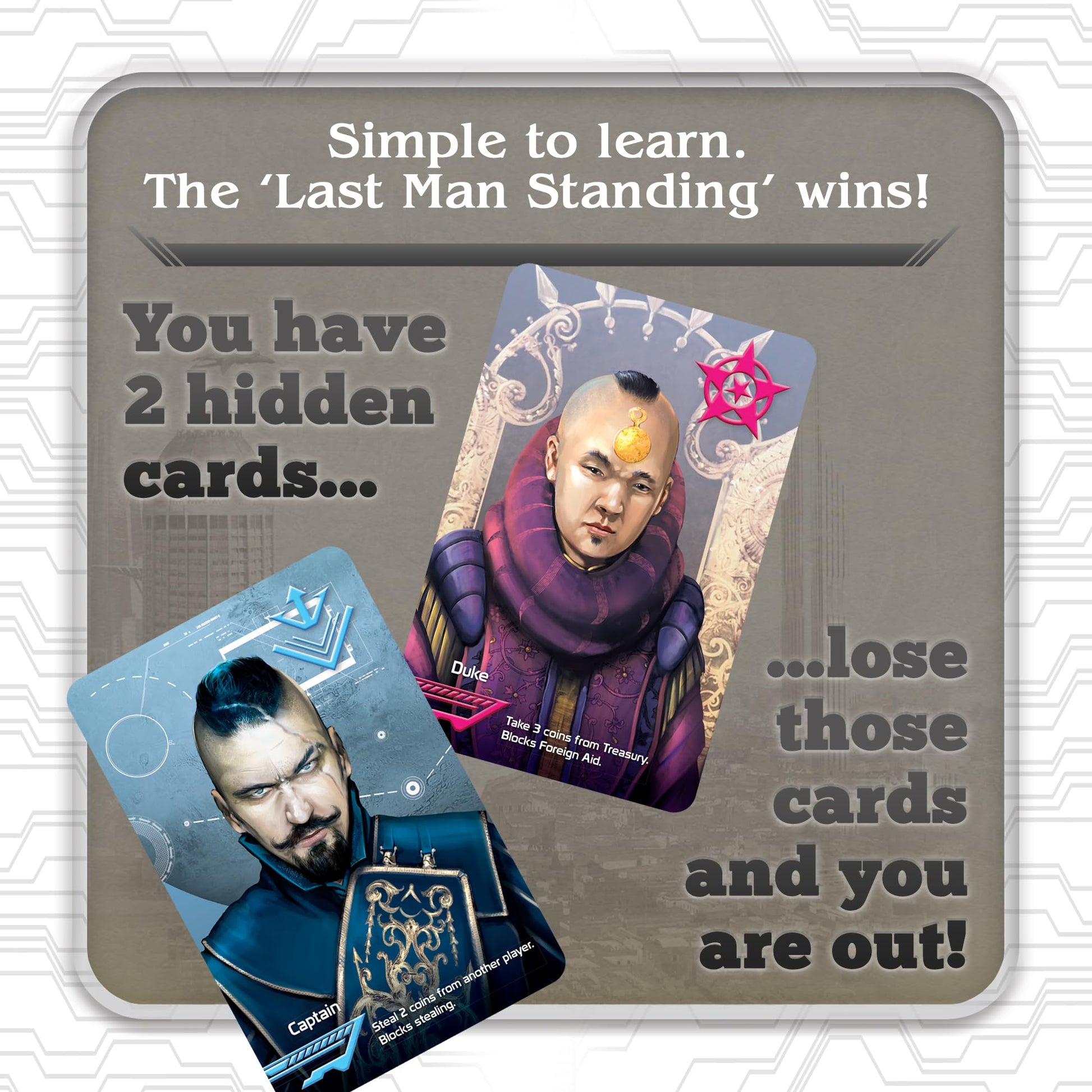 Indie Boards & Cards Juego de Cartas Coup (The Dystopian Universe)