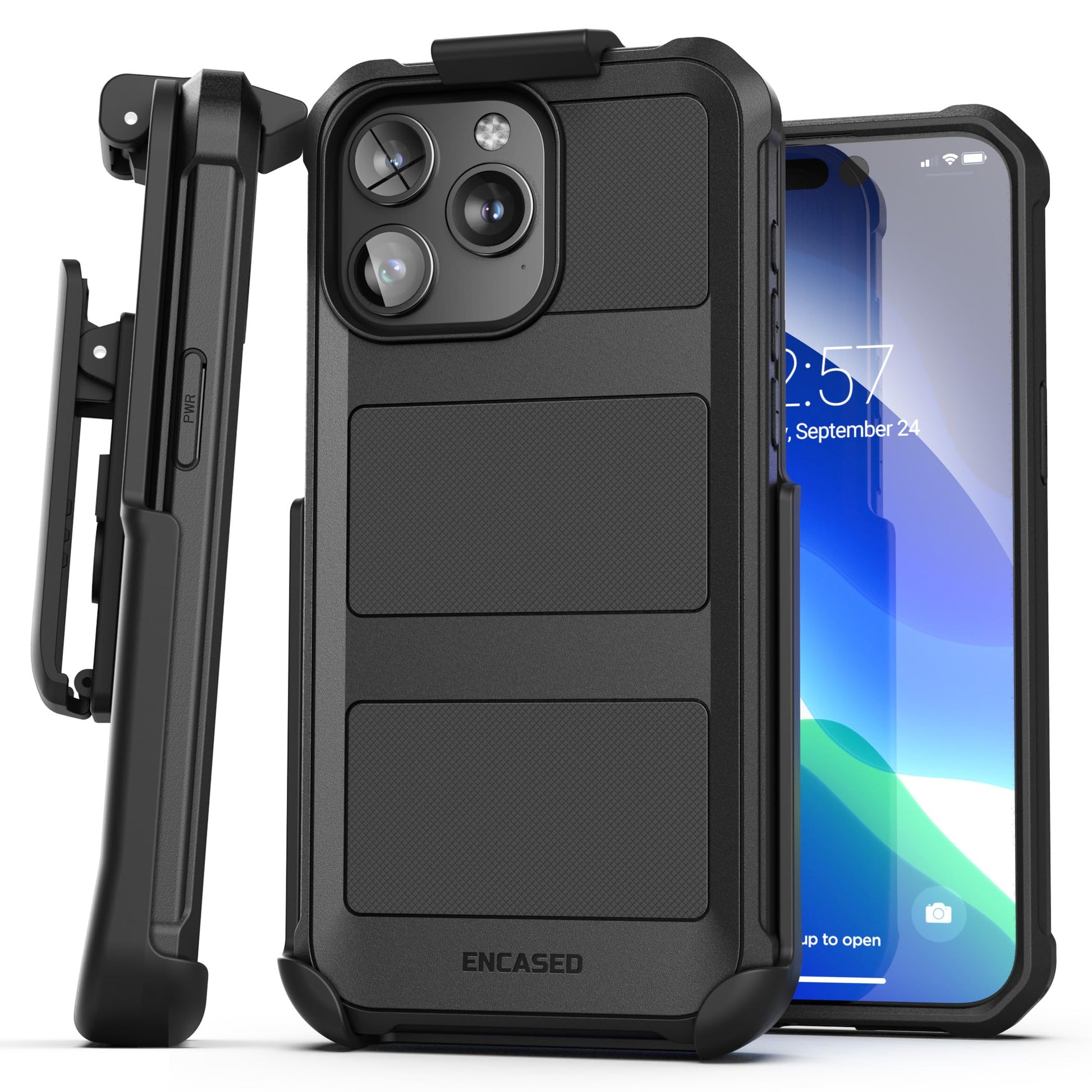 Funda Serie Falcon Encased Negra Antigolpes Magnética Compatible con MagSafe para iPhone 15 Pro MAX
