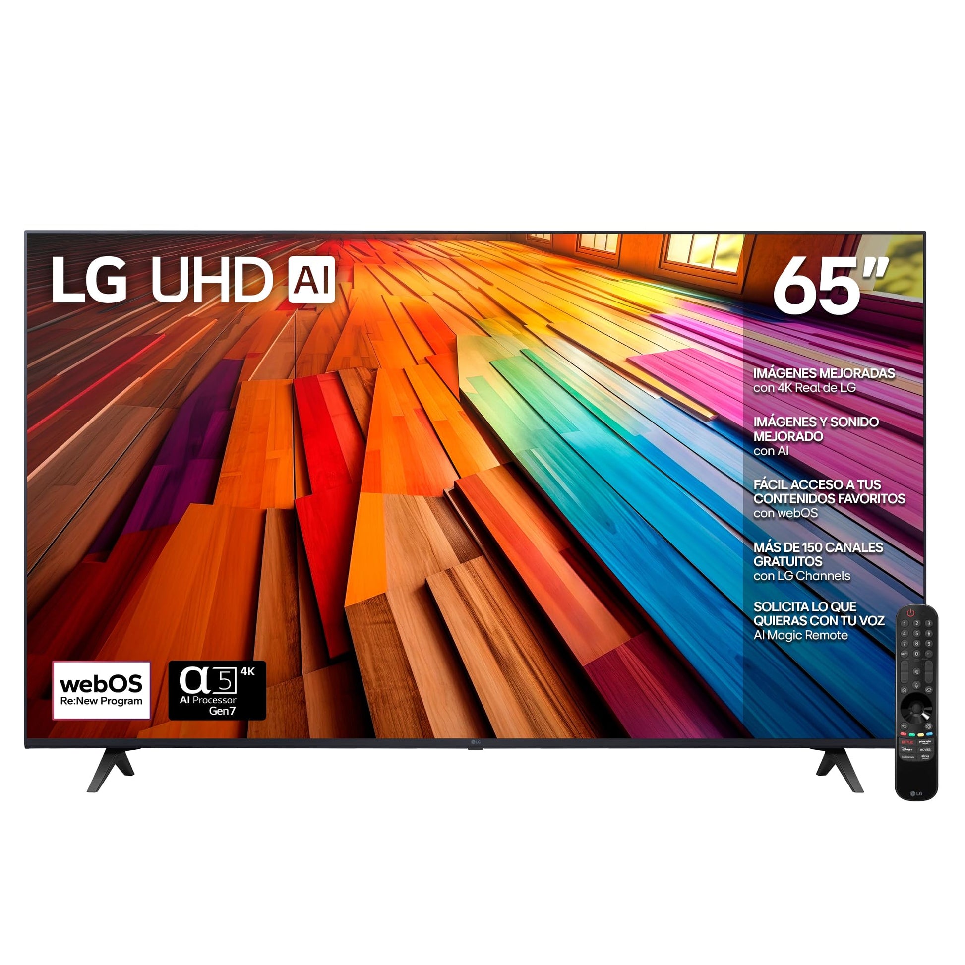 LG Pantalla UHD AI ThinQ 65 Pulgadas 4K Smart TV 2024 65UT8050PSA