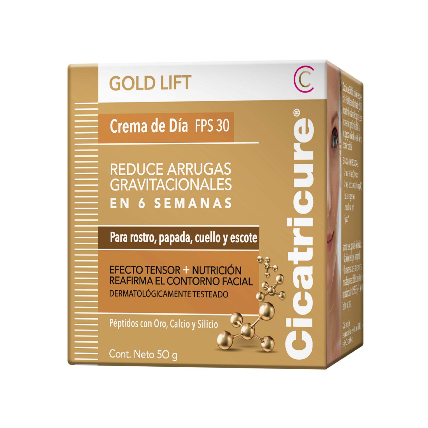 Cicatricure GOLD LIFT, Crema de Noche, reduce arrugas gravitacionales,tarro 50 g + GOLD LIFT, Crema de Día, reduce arrugas gravitacionales tarro 50 g