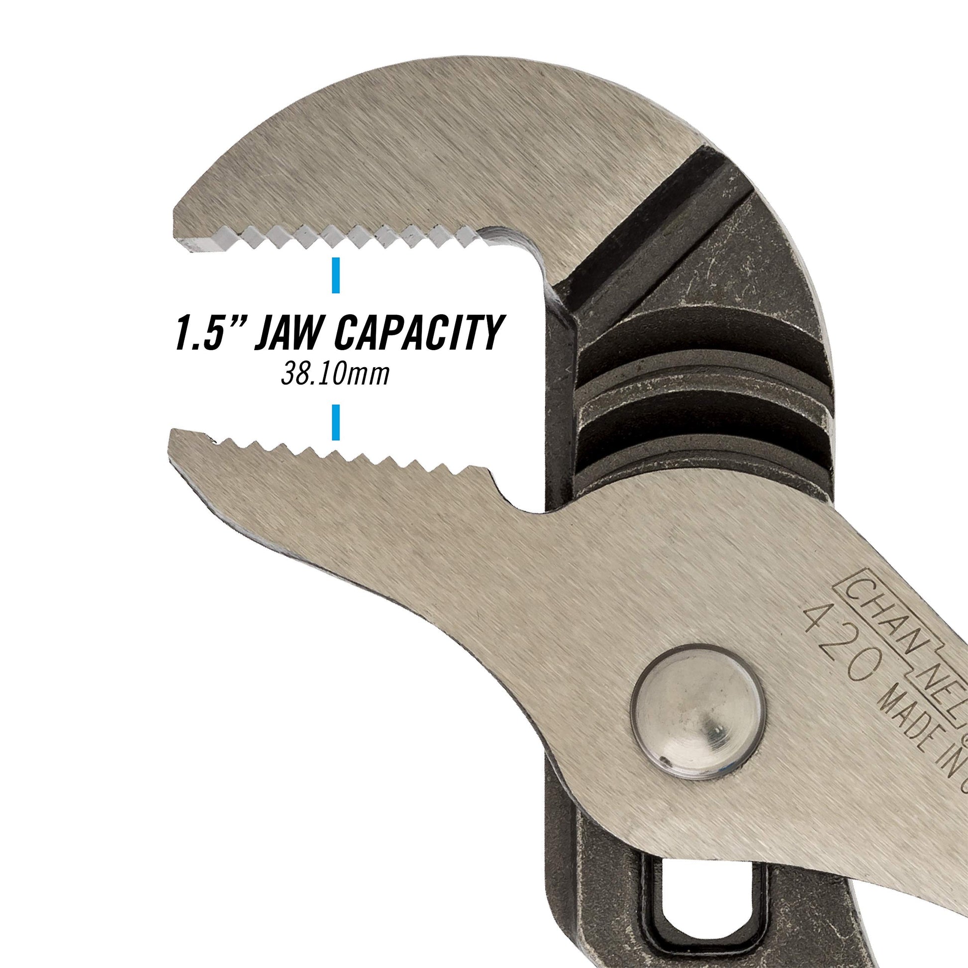 Channellock 420 Pinza de Extensión Mordaza Recta de 9 1/2"